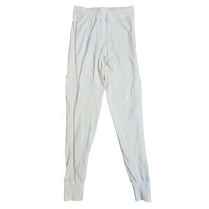 Ramy Brook Henry Ivory Jogger Pants Size XS Drawstring Ribbed Cuff Lounge